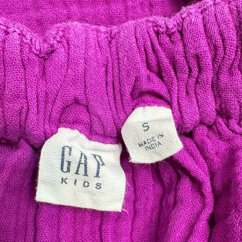 Gap Kids Crinkle Gauze Tiered Dress Fuchsia Rose S